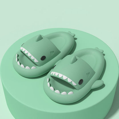 New Men and Women Summer Slippers Lovely Shark Shape Slides Outdoor Women Shoes Flip Flops Lightweight Open Toe Beach Pool Slides Sandals Shark Shower Slipper