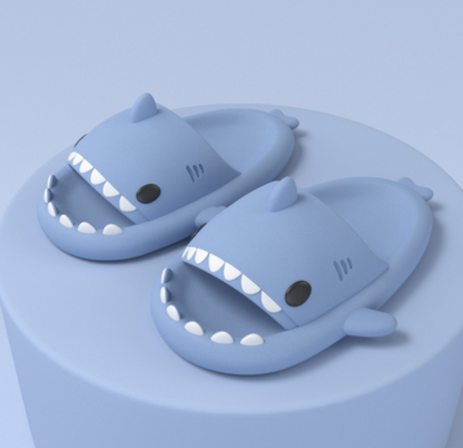 New Men and Women Summer Slippers Lovely Shark Shape Slides Outdoor Women Shoes Flip Flops Lightweight Open Toe Beach Pool Slides Sandals Shark Shower Slipper